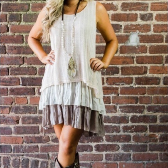 A’REVE Dresses & Skirts - A’REVE PEACH COLOR WITH RUFFLE AT BOTTOM